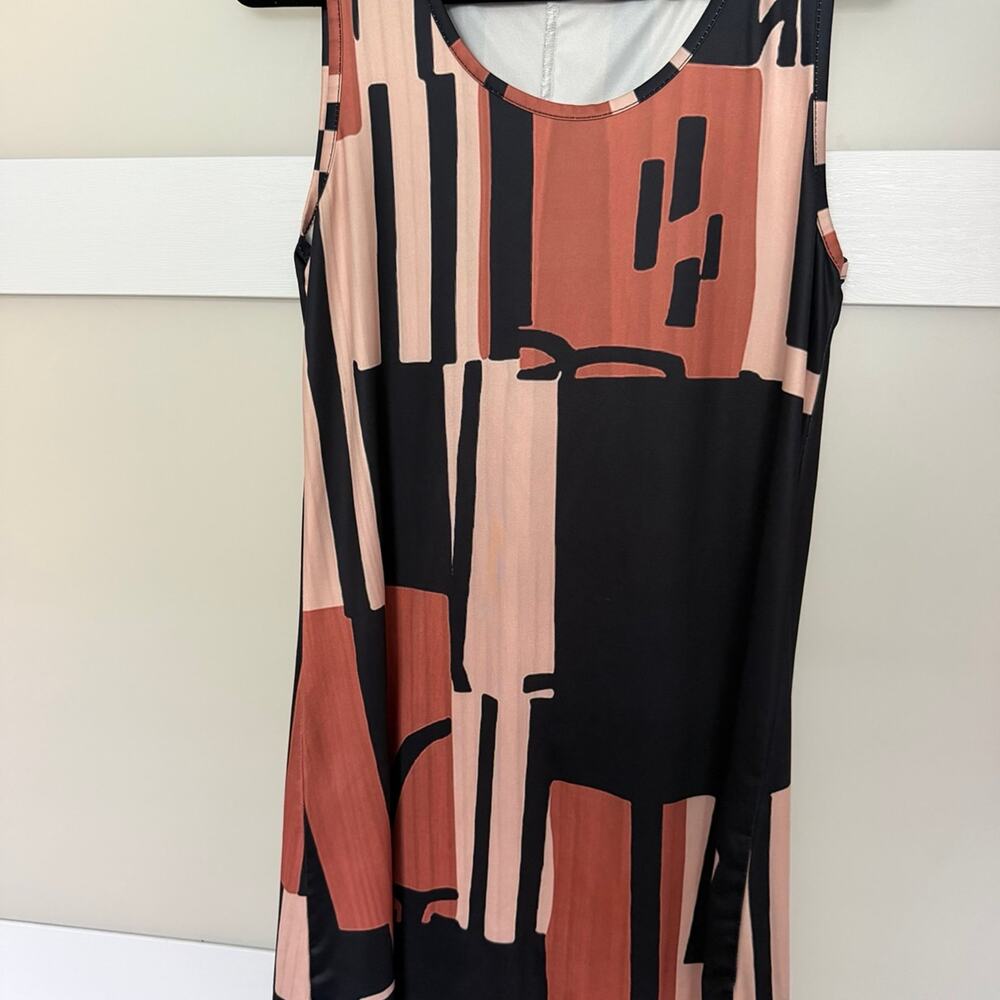 Shein Abstract Geometric Print Sleeveless Tank Dress Size M